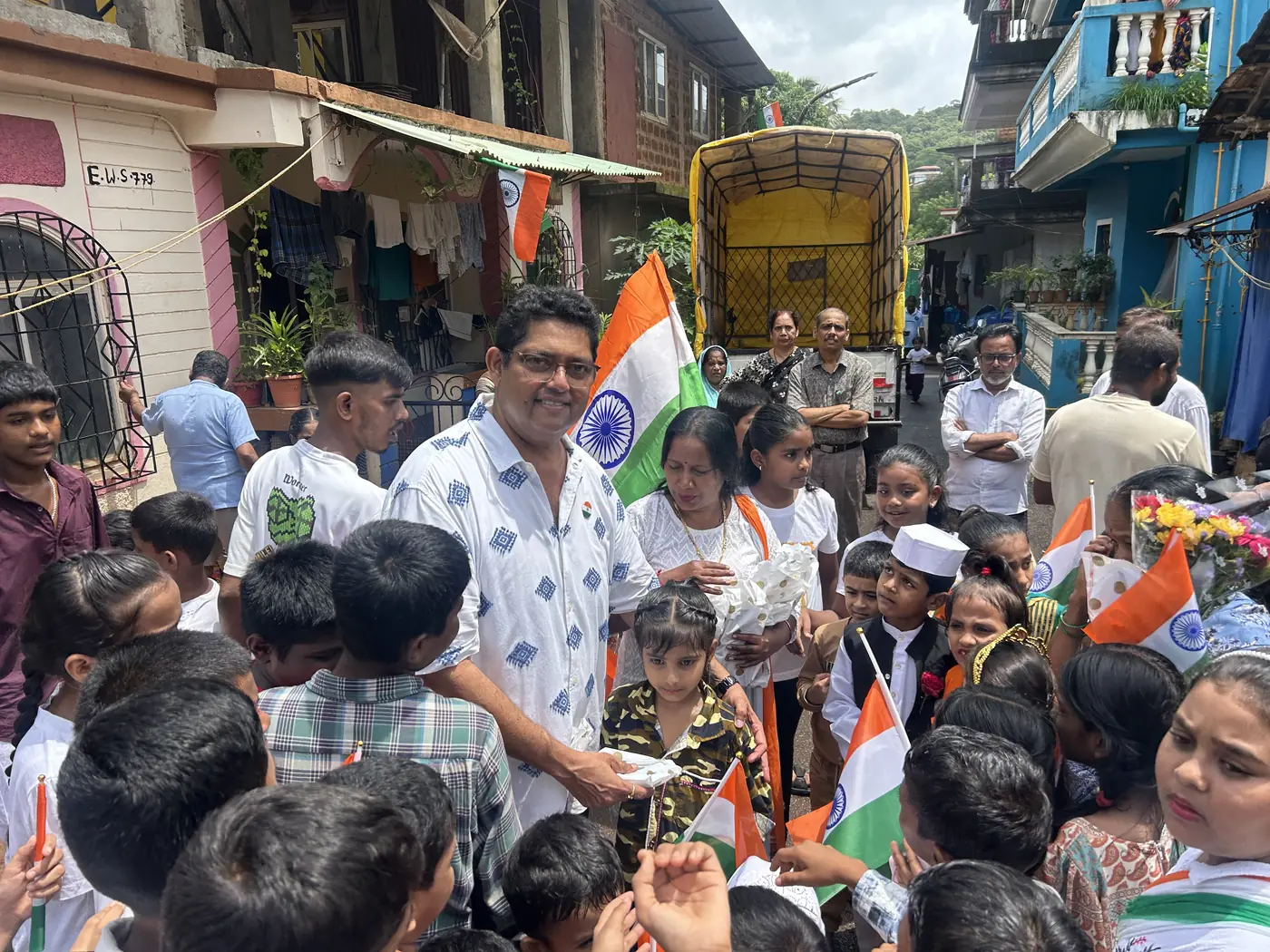 Youth and students participating in patriotic celebrations