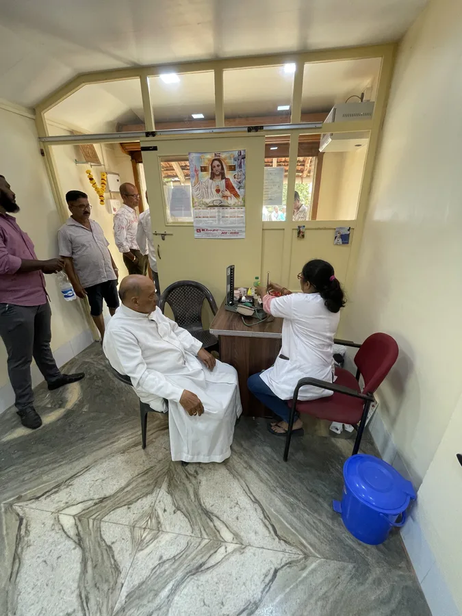 Health checkup and blood pressure monitoring for community elder